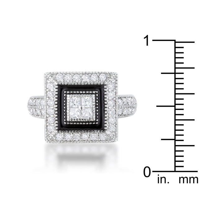 Shira 0.7ct CZ Rhodium Antique Ring - The Best Accessory
