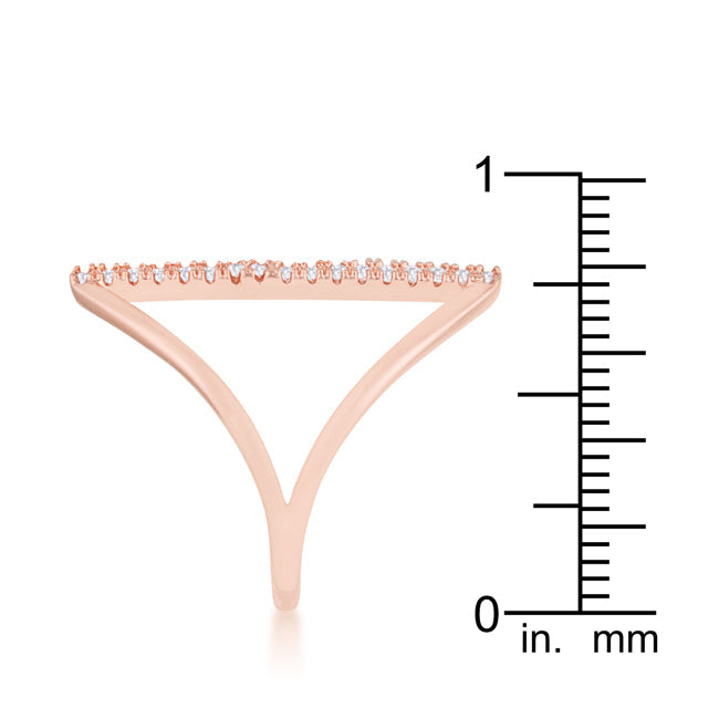 Jena 0.2ct CZ Rose Gold Delicate Parallel Ring - The Best Accessory