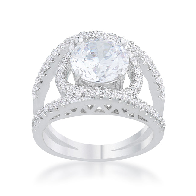 Marcie 3ct CZ Rhodium Contemporary Ring - The Best Accessory