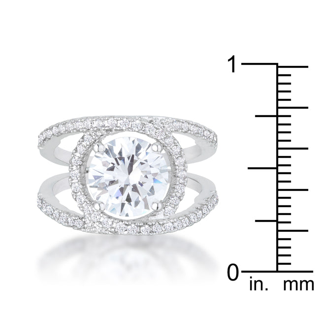 Marcie 3ct CZ Rhodium Contemporary Ring - The Best Accessory
