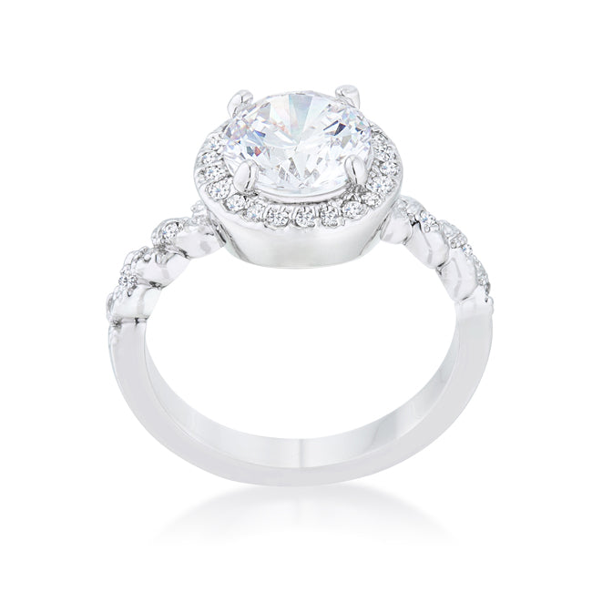 Jordana 2.2ct Clear CZ Rhodium Classic Ring - The Best Accessory