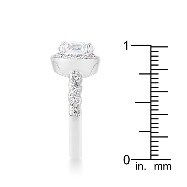 Jordana 2.2ct Clear CZ Rhodium Classic Ring - The Best Accessory