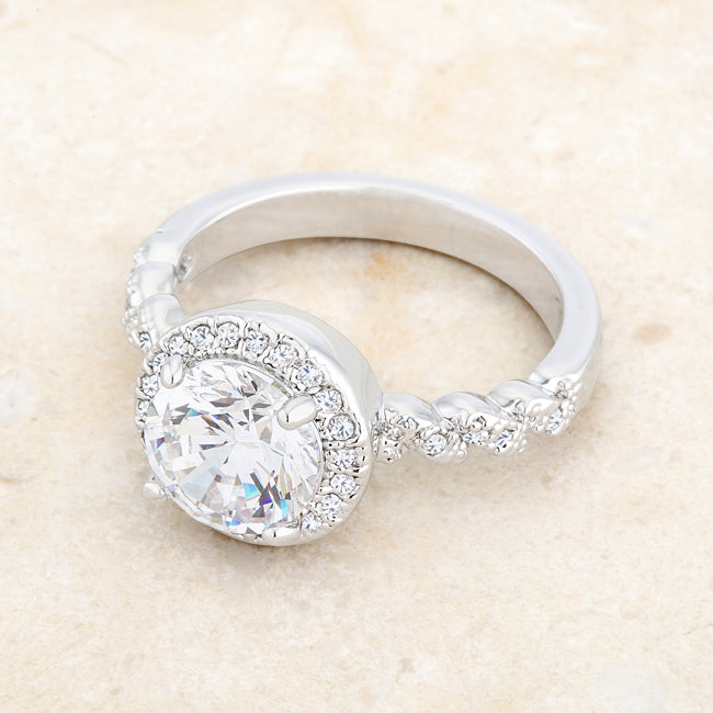 Jordana 2.2ct Clear CZ Rhodium Classic Ring - The Best Accessory