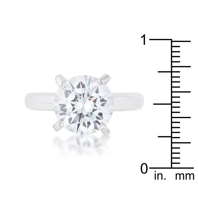 Hanna 4.4ct CZ Rhodium Classic Solitaire Ring - The Best Accessory