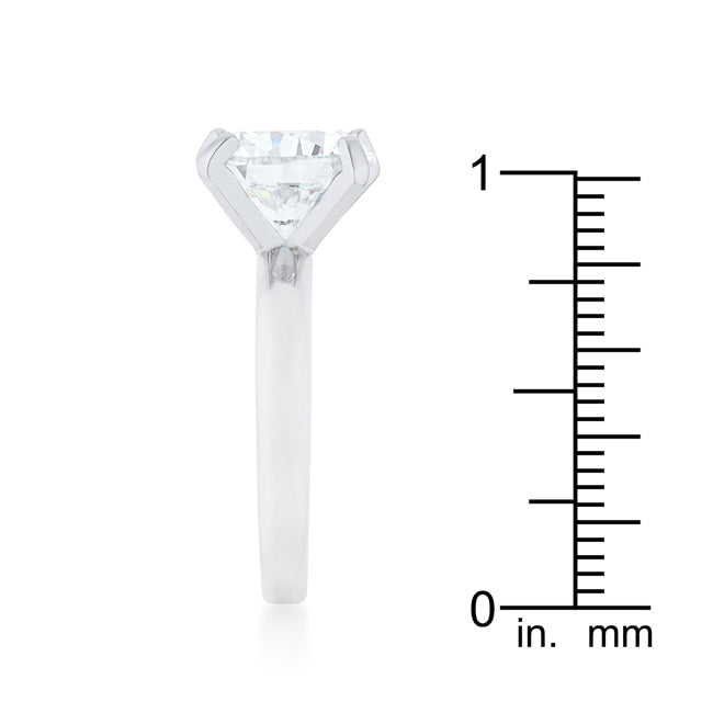 Hanna 4.4ct CZ Rhodium Classic Solitaire Ring - The Best Accessory