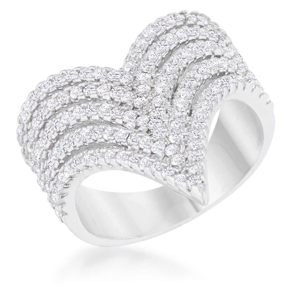Vera 1.42ct CZ Rhodium Vintage Inspired Cocktail Ring - The Best Accessory