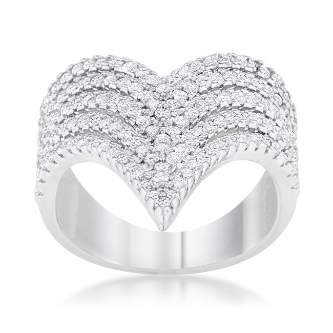 Vera 1.42ct CZ Rhodium Vintage Inspired Cocktail Ring - The Best Accessory
