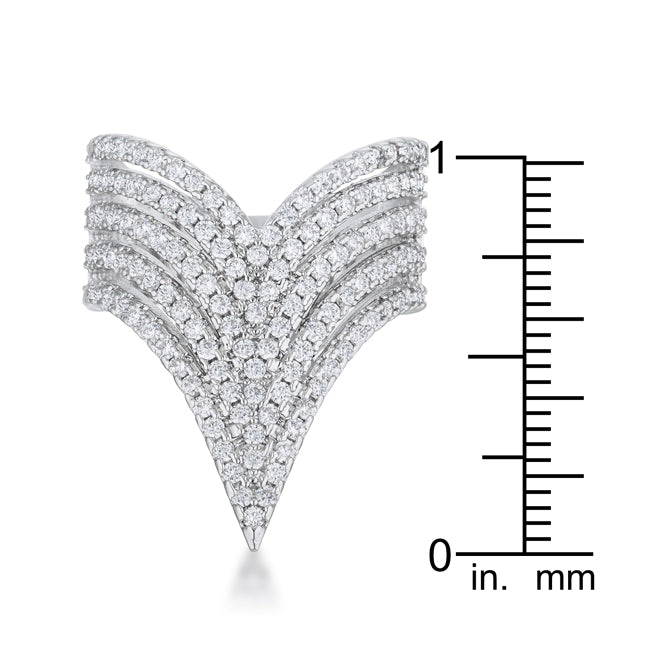 Vera 1.42ct CZ Rhodium Vintage Inspired Cocktail Ring - The Best Accessory
