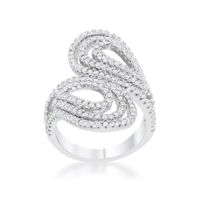 Serina 1ct CZ Rhodium Pave Circle Ring - The Best Accessory