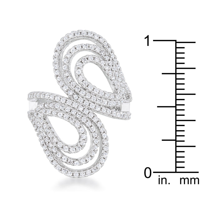 Serina 1ct CZ Rhodium Pave Circle Ring - The Best Accessory
