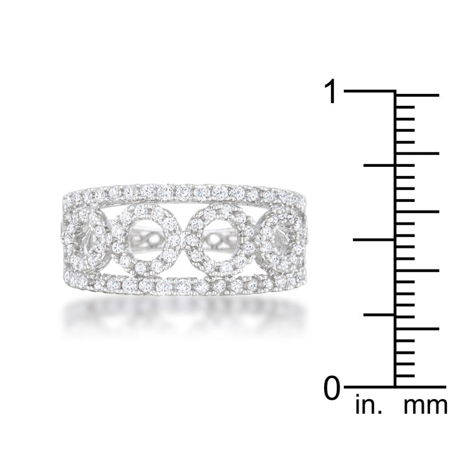 Rina 0.5ct CZ Rhodium Contemporary Band Ring - The Best Accessory