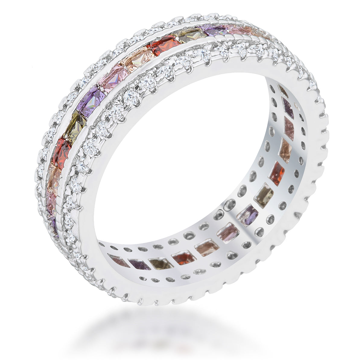 Paula 1.75ct Multicolor CZ Classic Band Ring - The Best Accessory