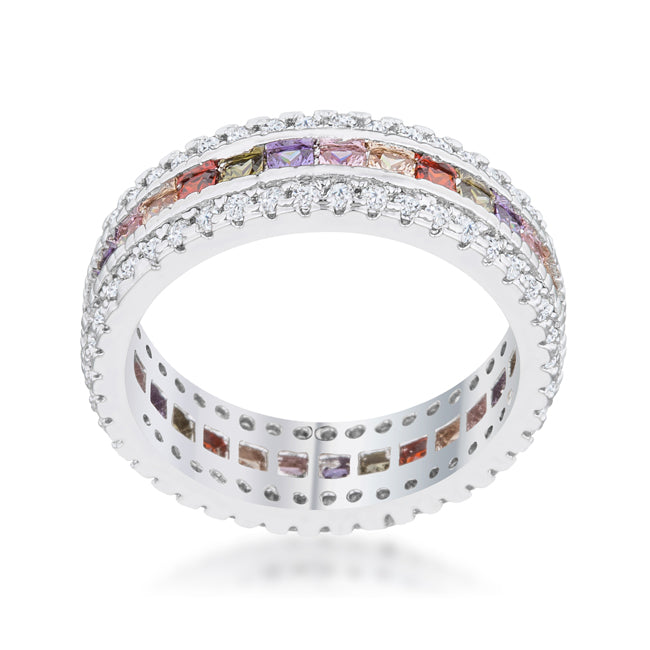 Paula 1.75ct Multicolor CZ Classic Band Ring - The Best Accessory