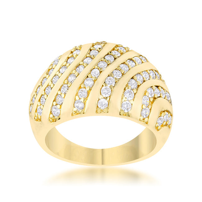 Shayla 0.95ct CZ 14k Gold Contemporary Dome Ring - The Best Accessory