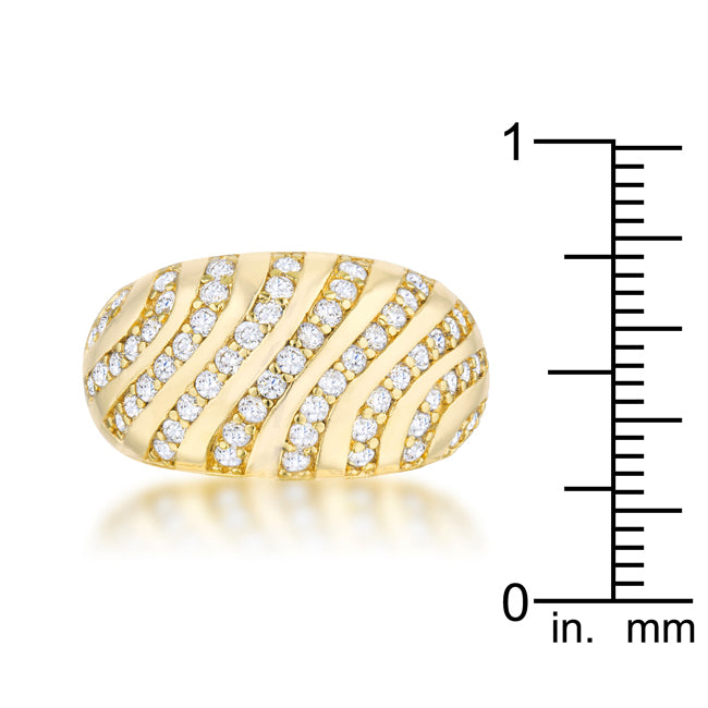 Shayla 0.95ct CZ 14k Gold Contemporary Dome Ring - The Best Accessory