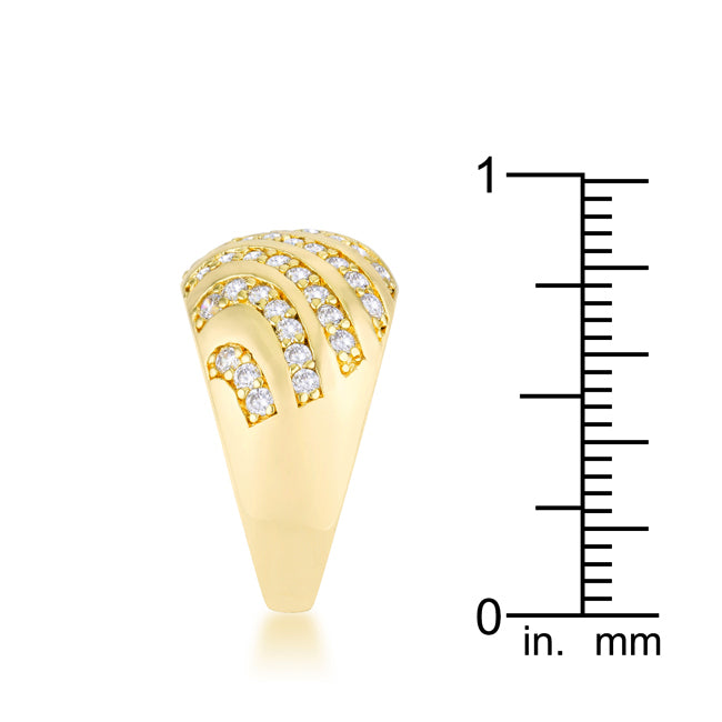 Shayla 0.95ct CZ 14k Gold Contemporary Dome Ring - The Best Accessory