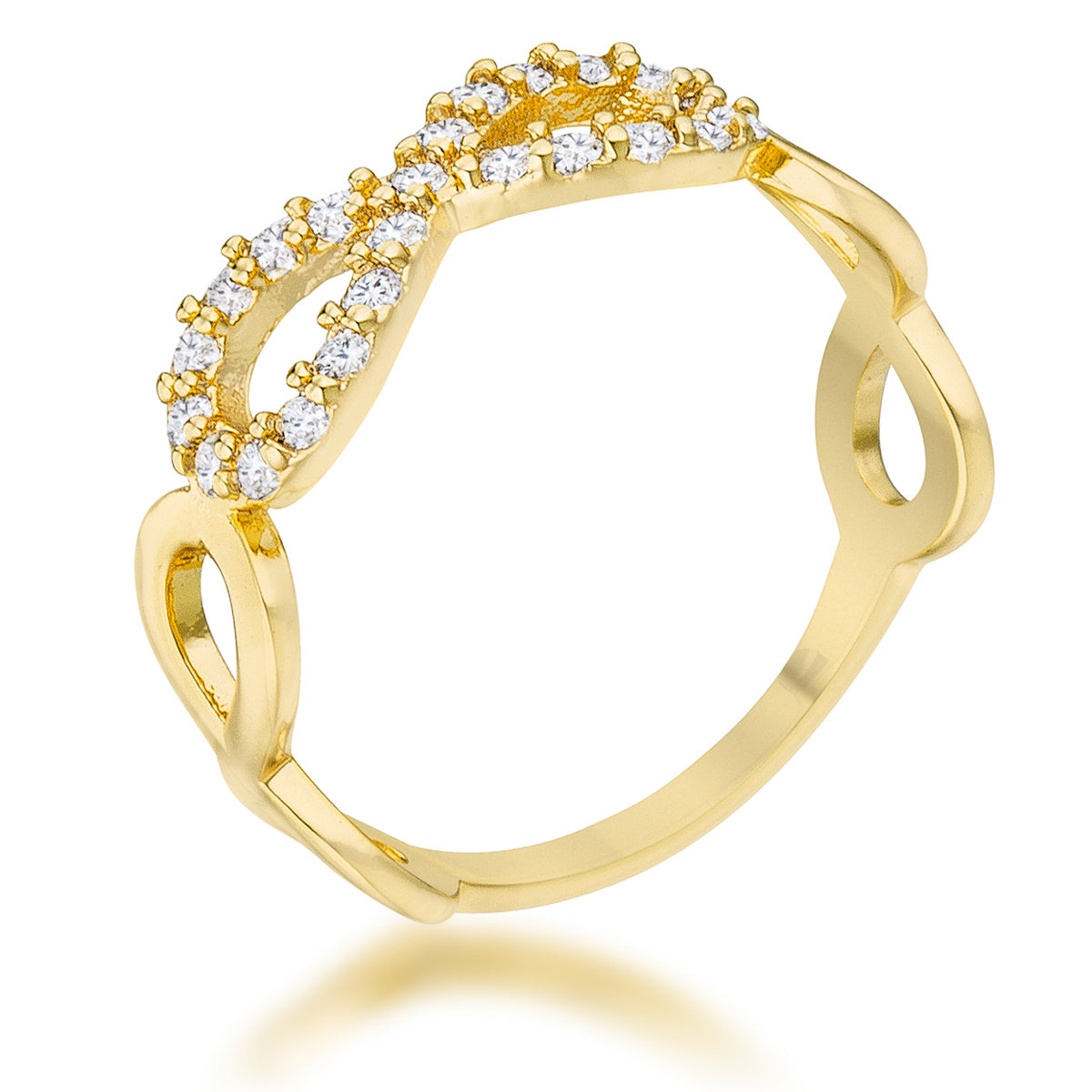 Mina 0.35ct CZ 18k Plated Gold Infinity Ring - The Best Accessory