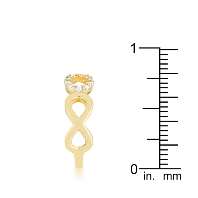 Mina 0.35ct CZ 18k Plated Gold Infinity Ring - The Best Accessory