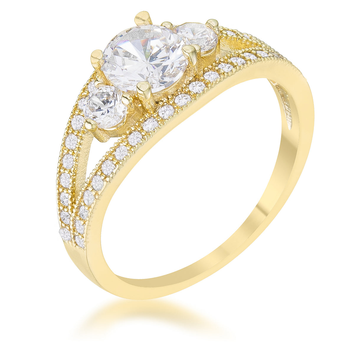 Genna 1.1ct CZ 14k Gold Delicate Classic Ring - The Best Accessory