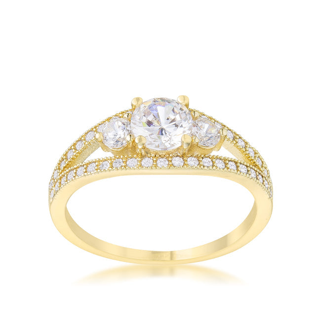 Genna 1.1ct CZ 14k Gold Delicate Classic Ring - The Best Accessory