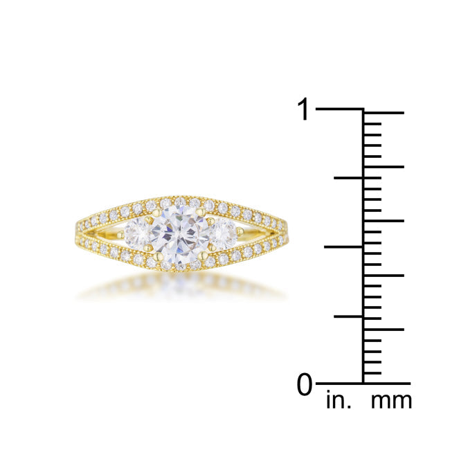 Genna 1.1ct CZ 14k Gold Delicate Classic Ring - The Best Accessory