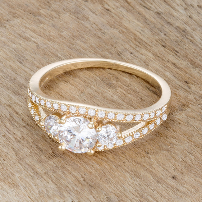 Genna 1.1ct CZ 14k Gold Delicate Classic Ring - The Best Accessory