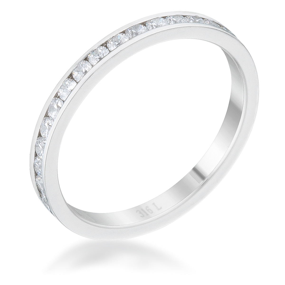 Teresa 0.5ct Clear CZ Stainless Steel Eternity Band - The Best Accessory