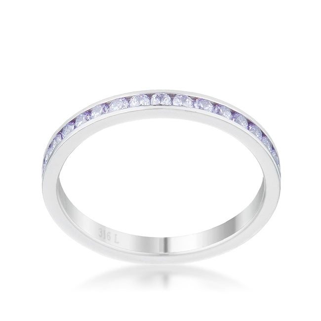 Teresa 0.5ct Light Lavender CZ Stainless Steel Eternity Band - The Best Accessory