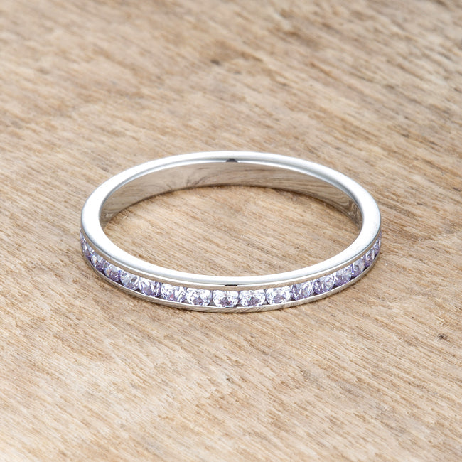 Teresa 0.5ct Light Lavender CZ Stainless Steel Eternity Band - The Best Accessory