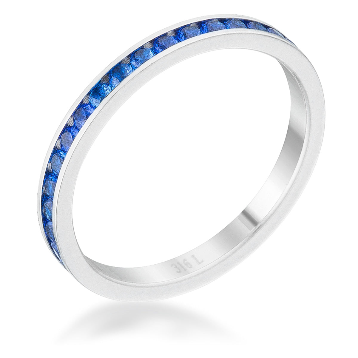 Teresa 0.5ct Sapphire CZ Stainless Steel Eternity Band - The Best Accessory
