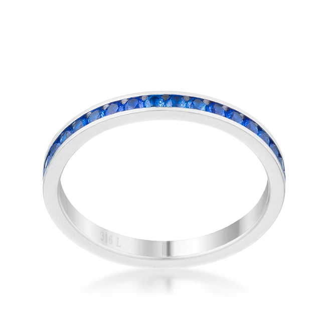 Teresa 0.5ct Sapphire CZ Stainless Steel Eternity Band - The Best Accessory