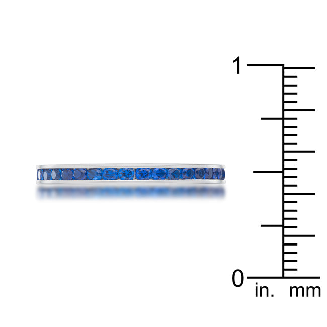 Teresa 0.5ct Sapphire CZ Stainless Steel Eternity Band - The Best Accessory
