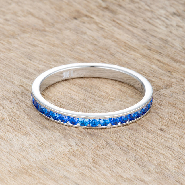 Teresa 0.5ct Sapphire CZ Stainless Steel Eternity Band - The Best Accessory