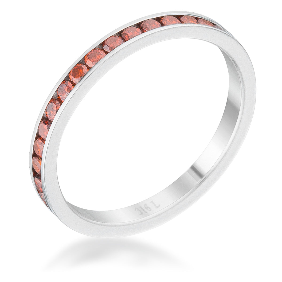 Teresa 0.5ct Dark Champagne CZ Stainless Steel Eternity Band - The Best Accessory
