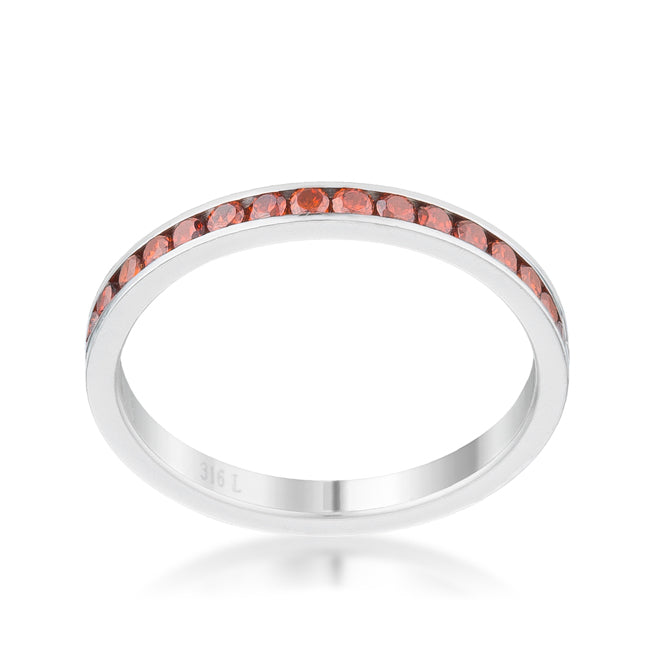 Teresa 0.5ct Dark Champagne CZ Stainless Steel Eternity Band - The Best Accessory