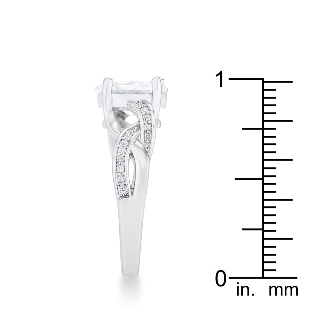 Justine 2ct CZ Rhodium Classic Oval Ring - The Best Accessory