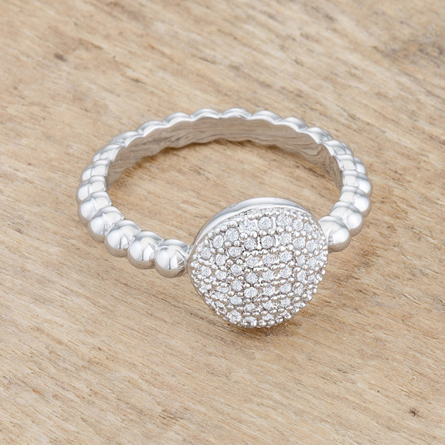 Stunning CZ Rhodium Ring - The Best Accessory