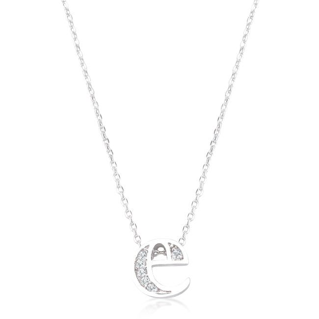Pave Initial E Pendant - The Best Accessory