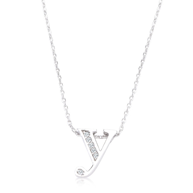 Pave Initial Y Pendant - The Best Accessory