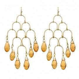 The Best Accessory Yellow Teardrop Chandelier Earring