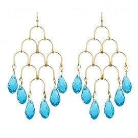 The Best Accessory Blue Teardrop Chandelier Earring