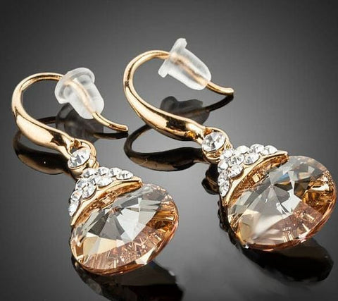 The Best Accessory Austrian Crystal Drop Earrings