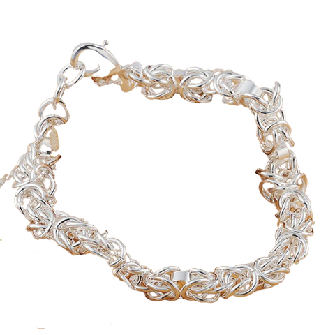 925 Silver Circle Cluster Link Bracelet - The Best Accessory