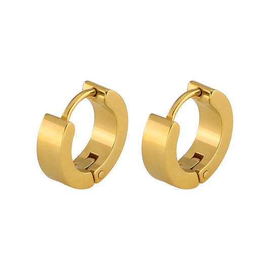 18K Gold Plated Stainless Steel Hoop Earrings, Intensity - The Best Accessory