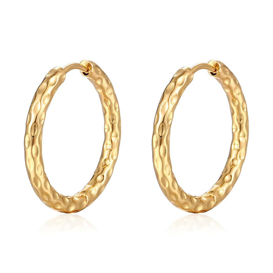 18K Gold Plated Stainless Steel Hoop Earrings, Intensity - The Best Accessory