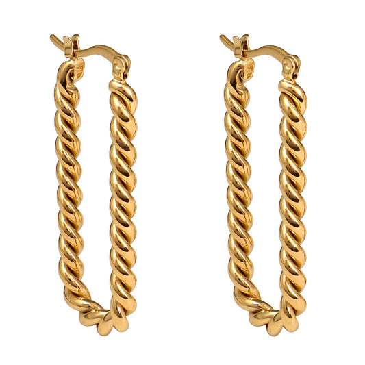 18K Gold Plated Stainless Steel Earrings, Intensity - The Best Accessory