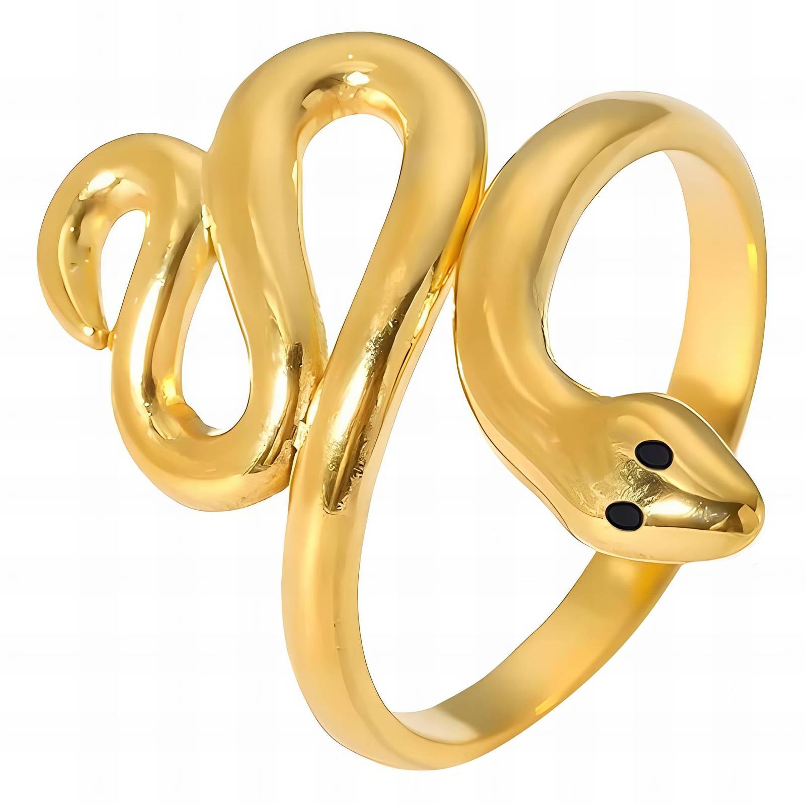 18K gold plated Stainless steel  Snake finger ring, Intensity - The Best Accessory