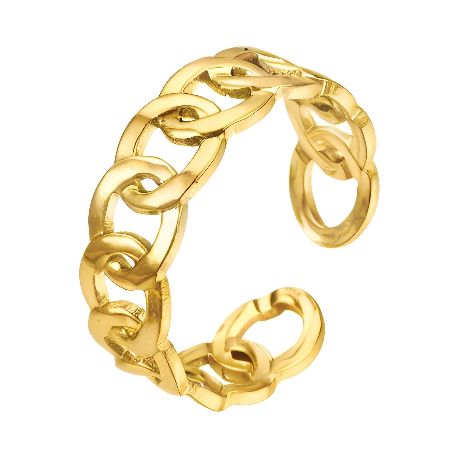 18K gold plated Stainless steel finger ring, Intensity - The Best Accessory