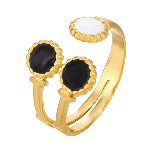 18K gold plated Stainless steel finger ring, Intensity - The Best Accessory