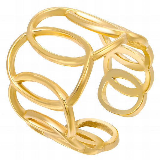 18K gold plated Stainless steel finger ring, Intensity - The Best Accessory